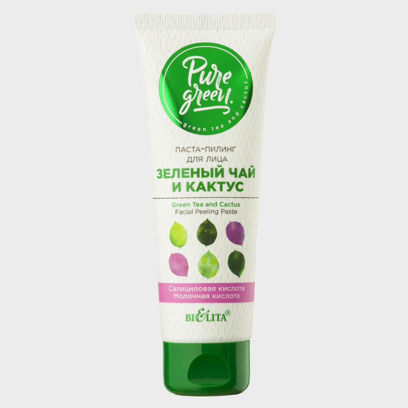 buy Green Tea and Cactus Facial Peeling Paste bielita reviews