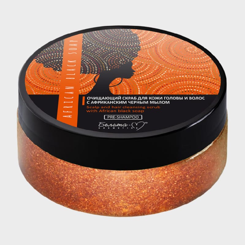 cleansing scrub for scalp and hair with african black soap by bielita m1