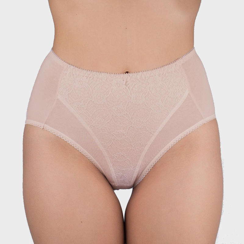 panties made of elastic knitted cotton and inelastic lace fabric 1084 1 by verally silver peony1