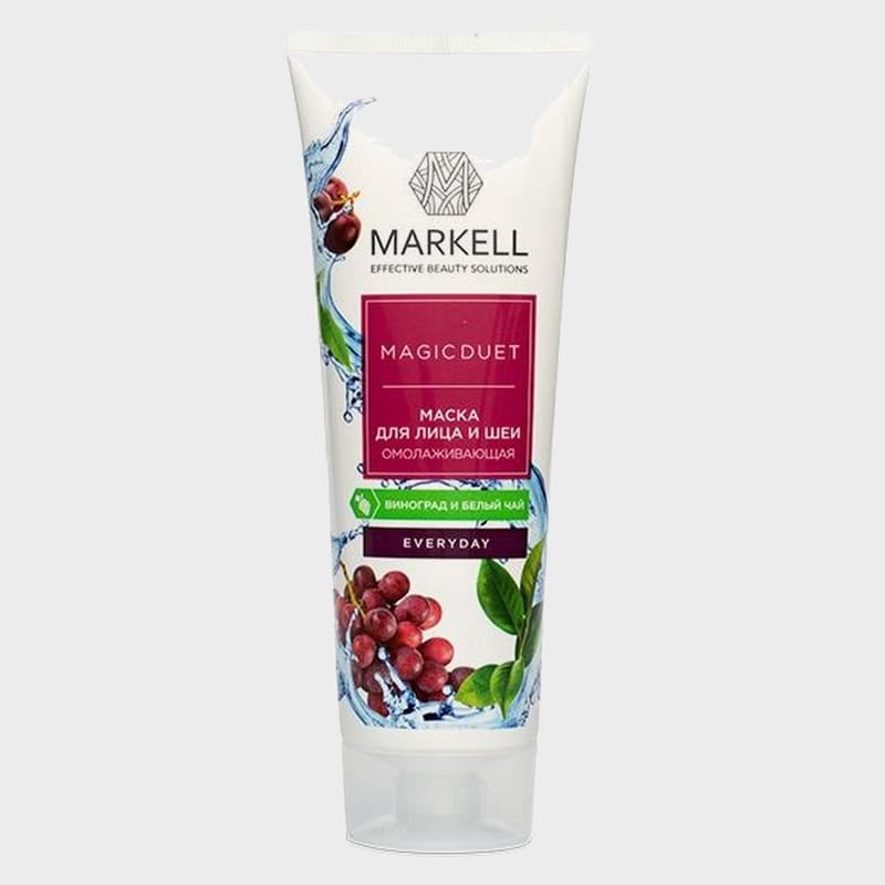 rejuvenating face and neck mask grape and white tea magic duet by markell1