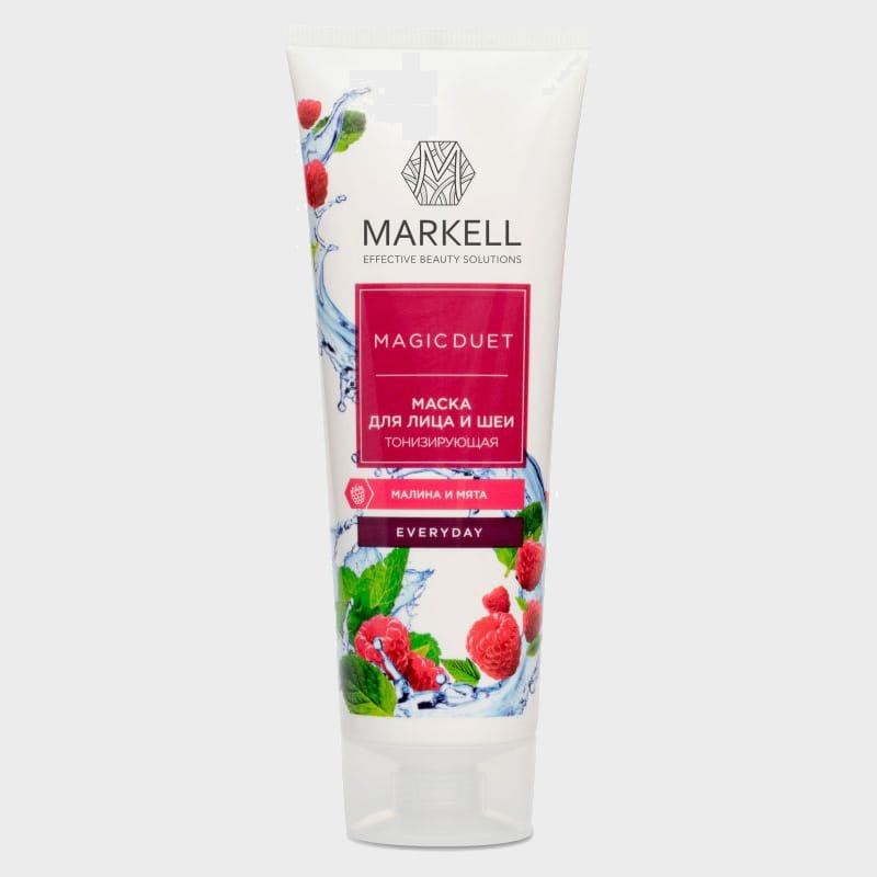 toning facial and neck mask raspberry and peppermint magic duet by markell1