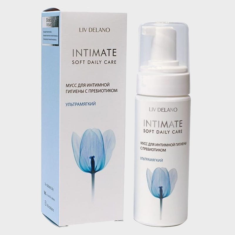 ultrasoft intimate hygiene mousse with prebiotic intimate soft daily care by liv delano1